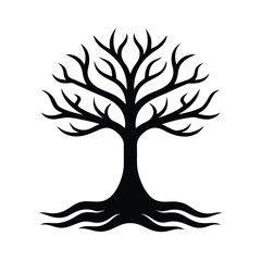 Tree Silhouette Graphic Vector.
