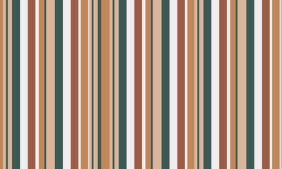Seamless Retro Striped Pattern in Earthy Tones with Vertical Colorful Lines for Textile, Wallpaper, Fabric, or Digital Background Design