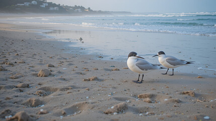 Commons terns on the beach, Byron Bay Australia