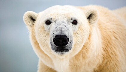 Fototapeta premium beautiful detailed close up image of a polar bear looking at camera
