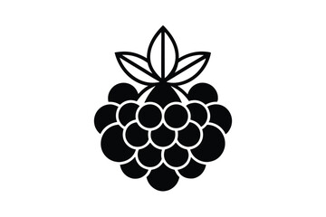 Black Raspberry Icon Illustration