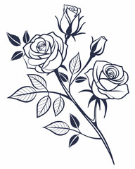 Design A Clean Modern Rose Bundle Using Only Thin