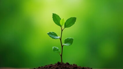 Naklejka premium green sprout in the sun