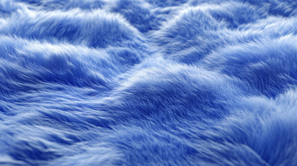 Fototapeta premium An abstract shot of a wavy, blue, fur-like texture with a soft and inviting appearance.
