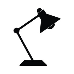 Simple Black Desk Lamp Icon