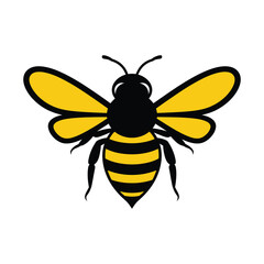 Obraz premium Bee logo vector design illustration