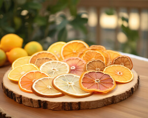 Dried and juicy citrus slices for premium cocktail garnish on transparent background

