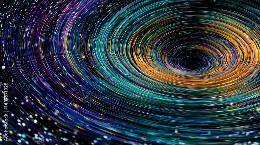 Aufkleber captivating spiral pattern with whirling design elements creating a sense of depth and motion