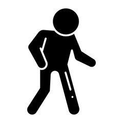 Limp Walk glyph icon

