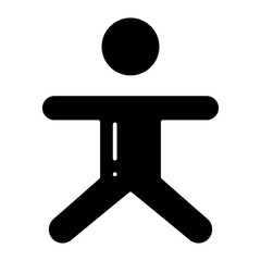 Stretching glyph icon

