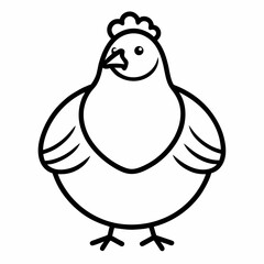 Fat Hen outline icon on white background