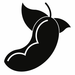 Obraz premium Fayot Bean silhouette icon on white background