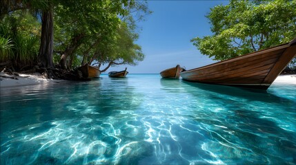 A beautiful boat floating on clear water illustrating the joys of nautical adventures ahead