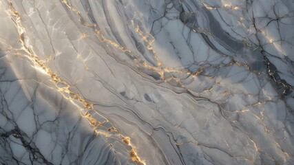 Obraz premium Stunning Gray and Gold Marble Texture Elegant Swirls and Veins