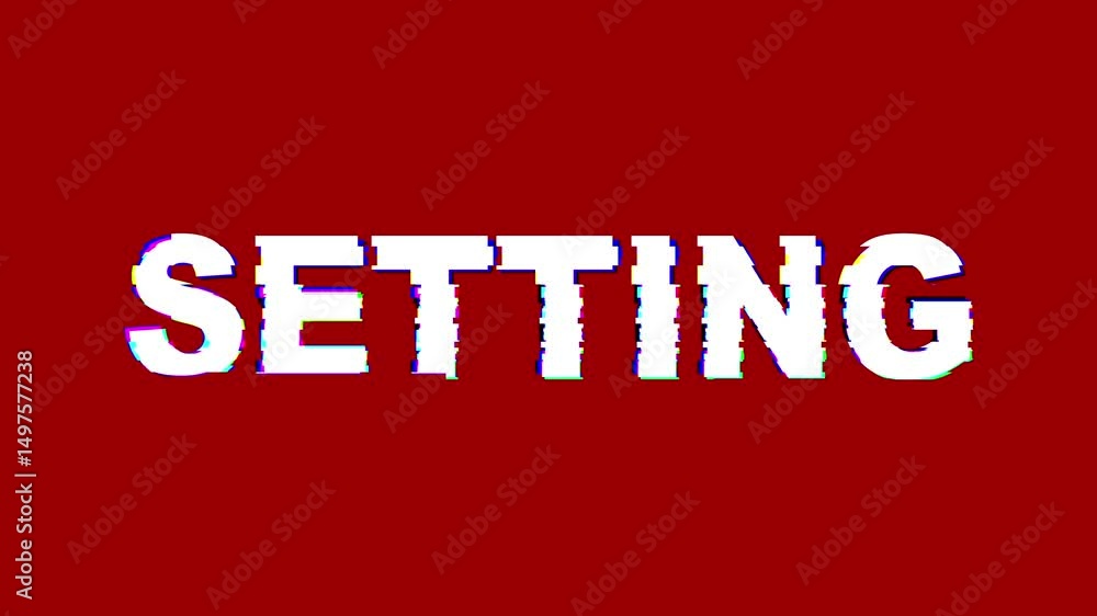 Poster glitch effect showcasing the word 