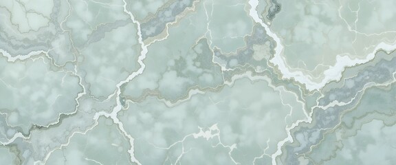 Fototapeta premium Elegant Light Green Marble Texture Background with Natural Stone Veins, Perfect for Wall Design, Flooring, and Modern Interior Aesthetics