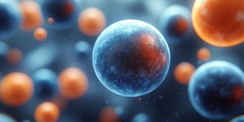 Fototapeta premium Abstract 3D colorful spheres background