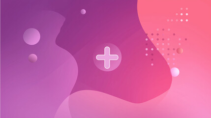 Minimalist background with soft purple and pink gradient, subtle white medical cross and uterus silhouette patterns in the background, modern and clean composition, ideal for health presentations 