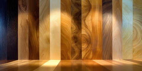 wood selection process by expert carpenter, indoor lighting, natural tones