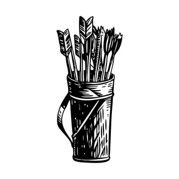 A sketchy style illustration of arrow quiver