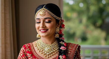 Indian woman in wedding attire