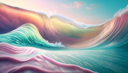artistic pastel wave fantasy