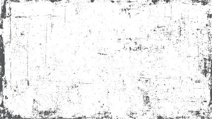 Worn grunge texture on black and white base. Features dust scratches cracks and chips detail. Retro abstract pattern ideal for backgrounds and design.
