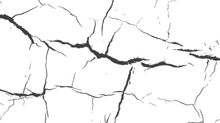 Surface cracks and deep fissures across textured ground. Grunge cracked texture style emphasizing rugged split effects. Vector damage patterns for surface designs.