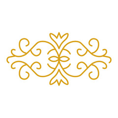 Elegant Islamic Ornament Divider – Golden Outline Vector