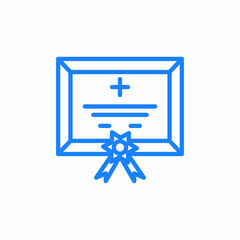 medical diploma icon sign vector