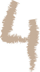 Textured Number Four Organic in Light Brownish-Tan