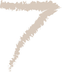 Textured Number Seven Rustic in Tan