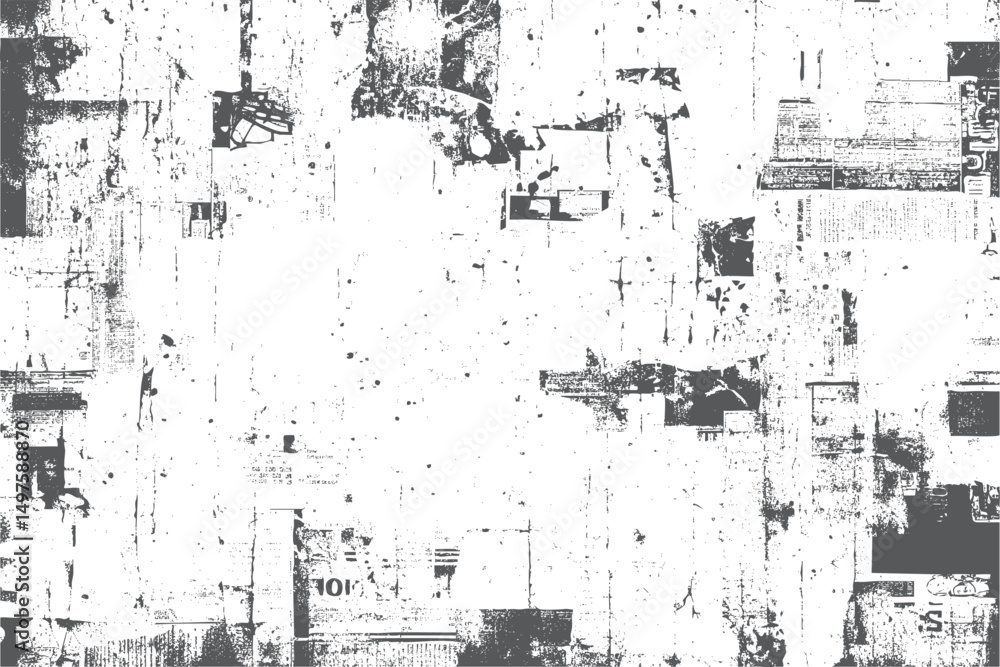 Poster distressed overlay with rough textured detail. black sketch lines add noise and visual edge. dust gr