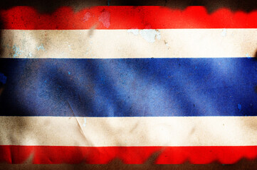 Grunge style of Thailand national flag.