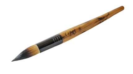 Artistic brush with wooden handle