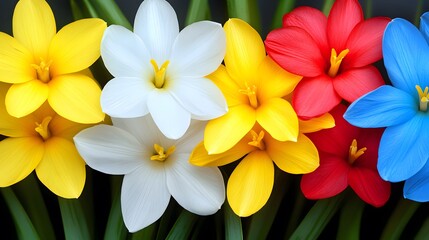 Fototapeta premium Vibrant Spring Crocus Flowers Colorful Blooms