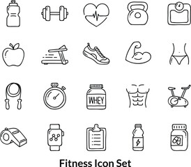 A vector set of food sketch doodle icons for web design illustration