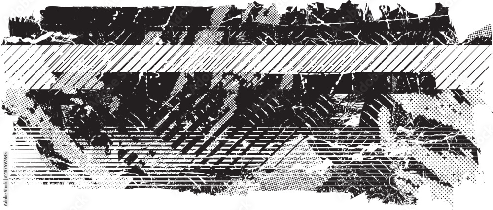 Poster Grunge textured banner with rough edges. Speckled texture. Overlay grunge texture . Simply place texture over any object to create grunge effect . Banner with scratched surface for your design. 