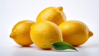 lemon isolated white background with place for text studio shot of a cooking and ingredient