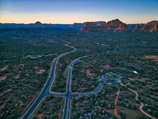 aerial view of sedona