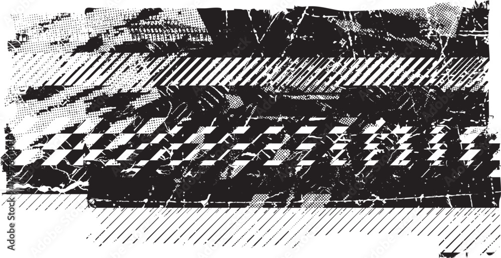 Poster Grunge textured banner with rough edges. Speckled texture. Overlay grunge texture . Simply place texture over any object to create grunge effect . Banner with scratched surface for your design. 