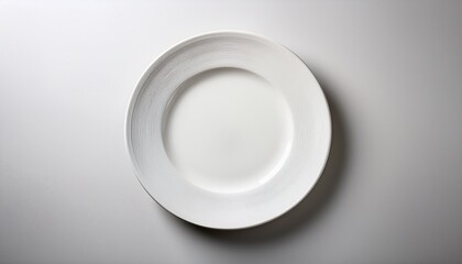 clean white plate on white background perfect for minimalistic designs