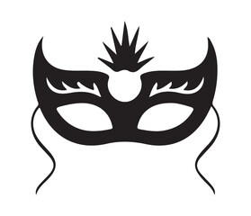  Elegant black masquerade mask with feathered design, ideal for events, parties, and projects symbolizing mystery, sophistication, and celebration.