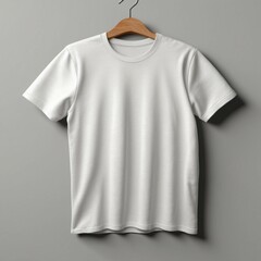 T-Shirt Mockup Displayed on Plain Background