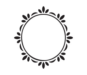 Decorative floral frame with elegant design, ideal for invitations, certificates, and projects requiring a classic, ornate border.