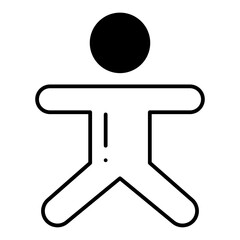 Stretching dualtone icon

