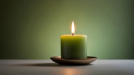 Serene Green Candle A Symbol of Peace, Tranquility, and Relaxation