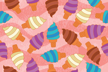 ice cream seamless pattern for background,fabric,cover,etc