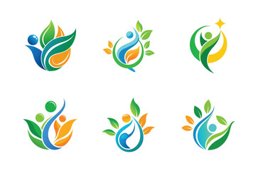 Set of Logo design for nature and wellness 