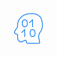 digital mind icon sign vector
